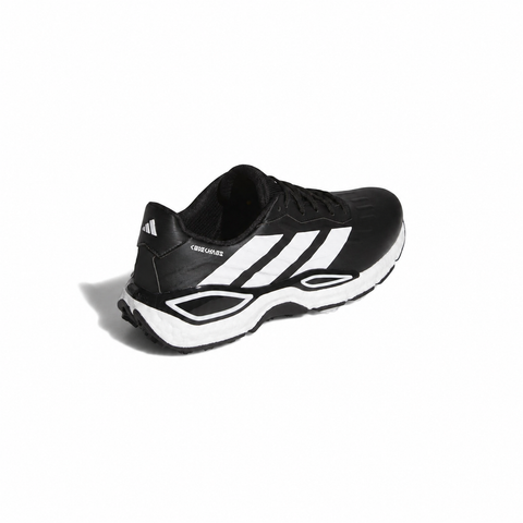 adidas Codechaos 27 Black White golf shoe angled rear view