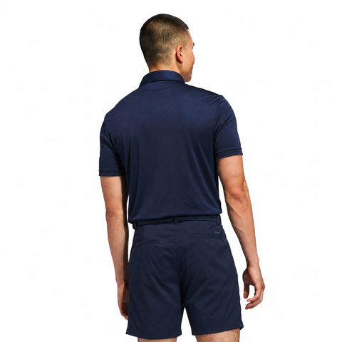 Adidas Performance Solid Polo Collegiate Navy back model view