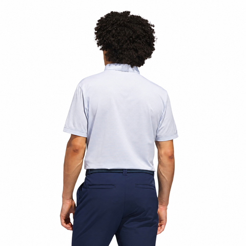 Adidas Ultimate365+ Pencil Stripe Climacool Polo White/Collegiate Navy back model view