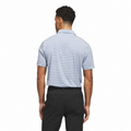 Adidas Ultimate365+ Three-Colour Stripe Polo Crystal Sky/Dual Indigo back model view