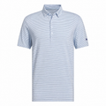 Adidas Ultimate365+ Three-Colour Stripe Polo Crystal Sky/Dual Indigo product view