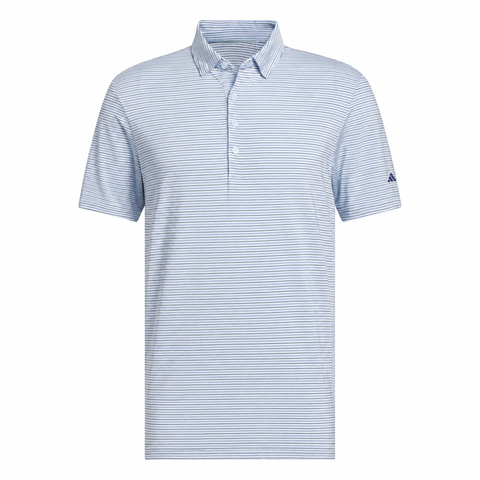 Adidas Ultimate365+ Three-Colour Stripe Polo Crystal Sky/Dual Indigo product view