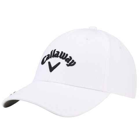Callaway 2026 Stitch Magnet Adjustable Cap White/Black - three-quarter view