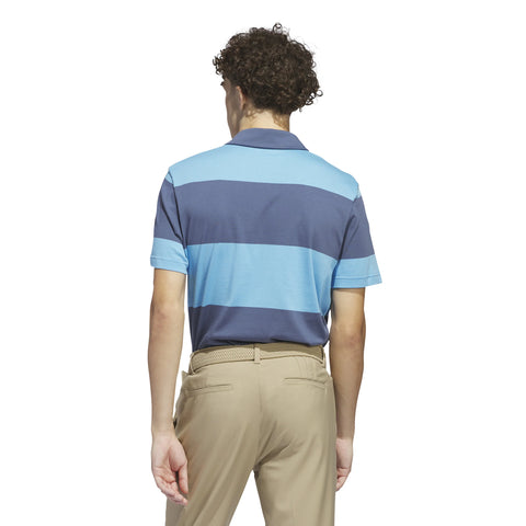 Back view of the Adidas Colorblock Rugby Stripe Men's Polo 