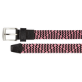 FootJoy Braided Golf Belt Black/Pink Pop - full view