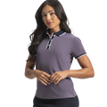 FootJoy Women's Cap Sleeve Polo Dusty Violet - front model view