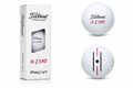 Titleist Pro V1 #1 Dad limited edition sleeve and golf balls showing the #1 Dad stamp and alignment marking.