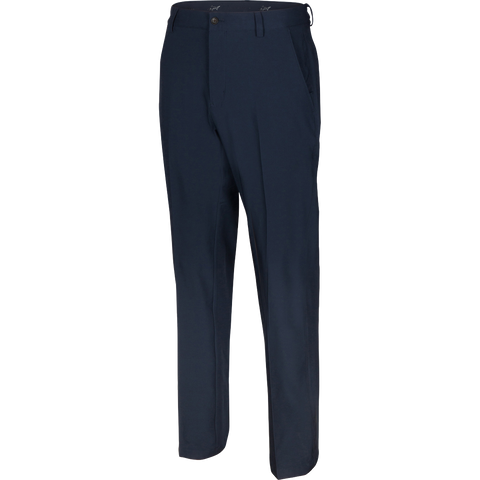 Greg Norman men's ML75 Microlux golf pants in navy — front view.