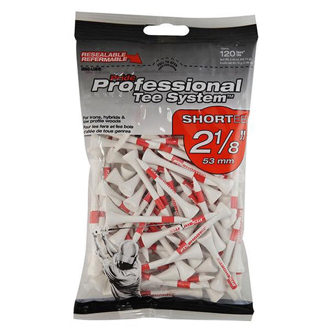 Packet of Pride Professional Wood Tees in white and red colour 