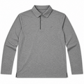 Sporte Leisure men's long sleeve golf polo in charcoal - front view
