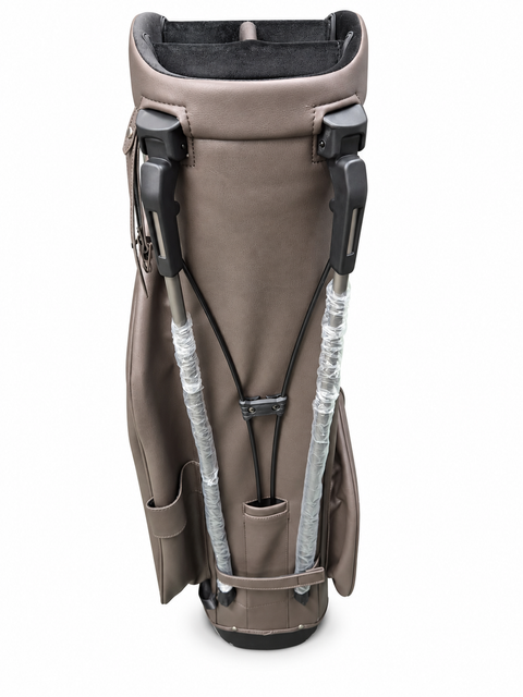 Titleist 2026 LinksLegend Members II stand bag in Truffle, stand mechanism view