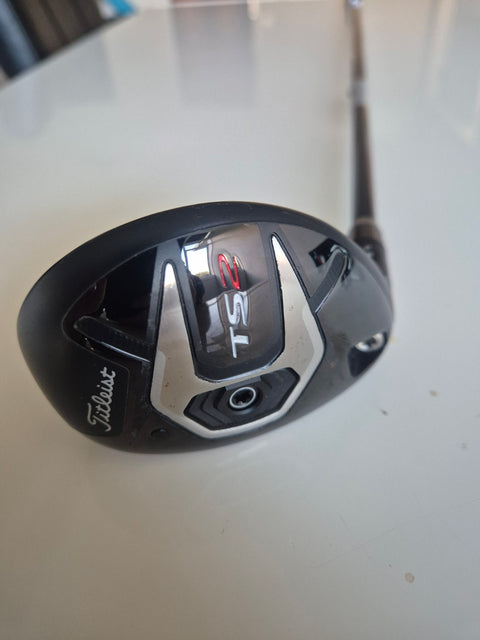 Used Titleist TS2 21 degree left-handed hybrid sole and head condition