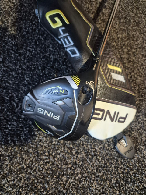 PING G430 Max left-handed 3 wood sole condition and matching cover