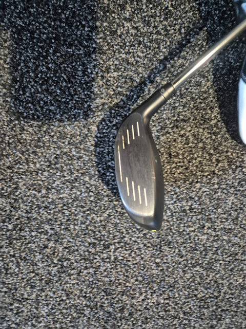 PING G430 Max left-handed fairway wood face showing normal wear