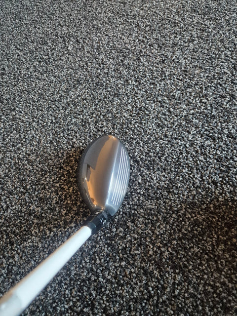 Address view of used left-handed Titleist 818 23 degree hybrid